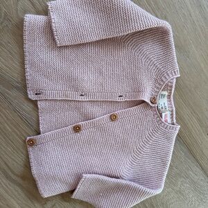 Zara Light Pink Knit Sweater cardigan